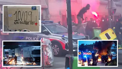Mii de francezi se revoltă împotriva măsurilor de austeritate: Mișcarea „Blocați totul!” paralizează transporturile, peste 80.000 de polițiști au fost mobilizați