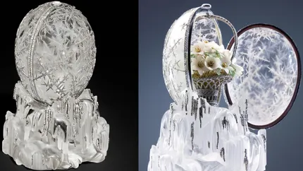 Un ou Fabergé s-a vândut cu un preț record! Bijuteria are peste 4.000 de diamante