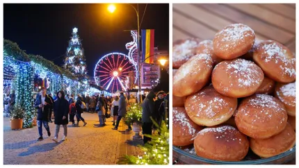 Cât costă o gogoașă și un pahar cu vin fiert la târgul de Crăciun din Iași