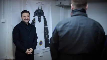 Zelenski, în vizită la Baza 86 Aeriană de la Borcea, pentru a vorbi cu piloții ucraineni care se antrenează acolo