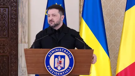 Zelenski, aflat la București, a mulțumit României și lui Nicușor Dan pentru sprijinul acordat Ucrainei