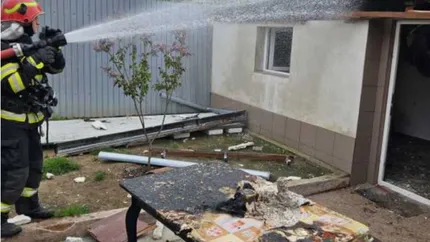 Deflagrație într-o locuință din Brăila: Bărbat în stare gravă după o explozie de la butelie