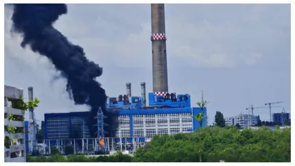Incendiu cu degajări mari de fum, la CET Vest București. Autoritățile au transmis Ro-Alert