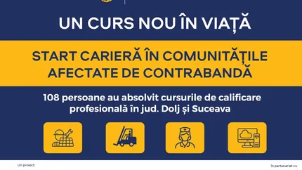Un curs nou pentru comunitățile vulnerabile: 108 persoane calificate în prima serie a programului ANOFM – BAT România,  dedicat comunităților afectate de contrabandă