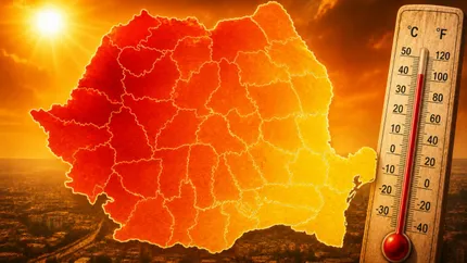 Canicula lovește din nou România. Codul portocaliu se restrânge, dar temperaturile ajung la 38 de grade în weekend