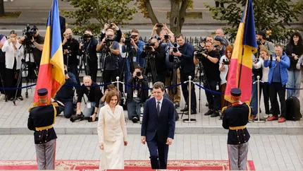 Nicușor Dan, primit de Maia Sandu la Chișinău. Cei doi președinți participă la ceremoniile dedicate Zilei Independenței