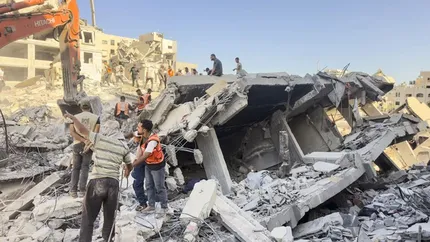 Copii uciși și dați dispăruți după prăbușirea unei clădiri în Gaza