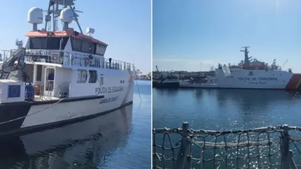 Exercițiu de amploare în Marea Neagră. Autoritățile au simulat salvarea echipajului unei nave incendiate