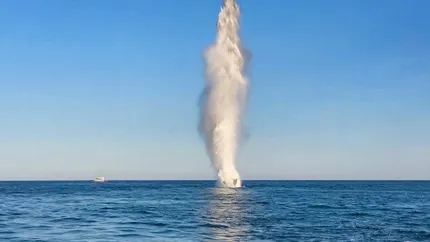 MApN: Fragment de dronă cu încărcătură explozivă, neutralizat la aproximativ 5 mile marine de brațul Sulina
