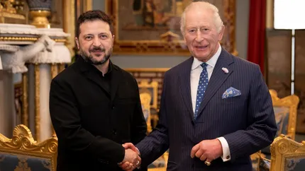 Regele Charles al III-lea l-a primit pe Zelenski la Buckingham, pe fondul tensiunilor cu Trump