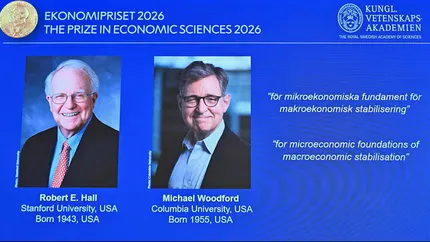 Robert Hall și Michael Woodford au câștigat Premiul Nobel pentru Economie în 2026