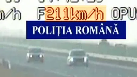 Un vitezoman prins de poliţişti cu 211 km/h pe Autostrada Soarelui