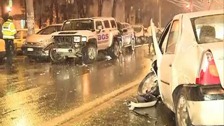 Accident în lanţ în Capitală. 8 maşini s-au tamponat
