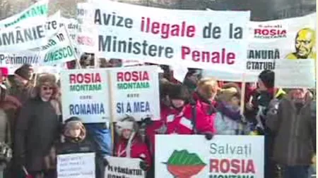 Aurul rupe românii în două. Proteste pro şi contra Roşia Montana