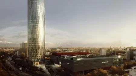 Cea mai înaltă clădire de birouri din Bucureşti: Turnul Raiffeisen a ajuns cât Intercontinentalul