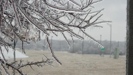 Fenomen meteo periculos: Ploaie îngheţată în sud-estul României VIDEO