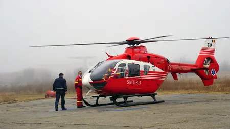 Un bărbat care are arsuri pe 60 la sută din corp, adus cu un elicopter SMURD la Bucureşti