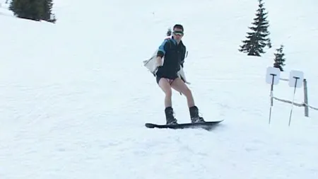 La schi, în pantaloni scurţi, pe Munţii Şureanu VIDEO
