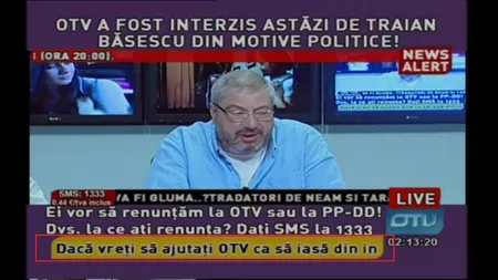 Dan Diaconescu cere bani de la popor ca să-şi salveze OTV-ul
