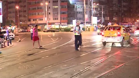 Noaptea accidentelor în Capitală. Un cerşetor a fost călcat de o maşină de teren VIDEO