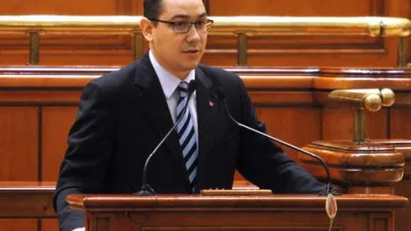 Ponta se va adresa marţi Parlamentului, în sesiune extraordinară