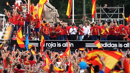 FIESTA la Madrid. Un milion de spanioli i-au primit acasă pe campionii Europei FOTO