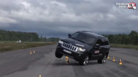 Grand Cherokee, cel mai bine vândut SUV din lume, a picat testul elanului VIDEO