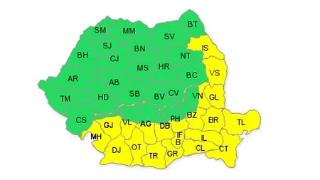 Atenţionare COD GALBEN de CANICULĂ pentru 21 de judeţe şi pentru Bucureşti