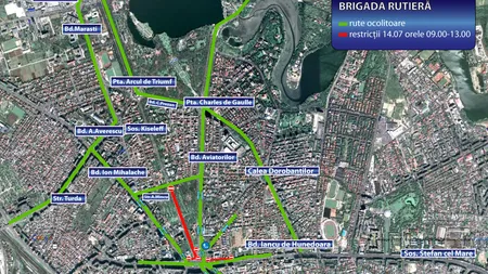 Trafic restricţionat în Bucureşti, în weekend. VEZI RUTE OCOLITOARE