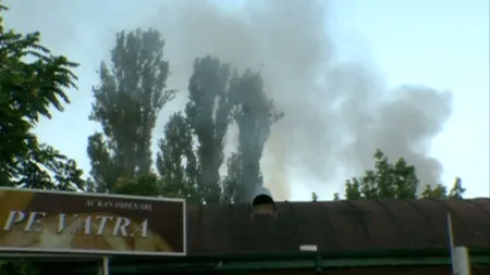 Incendiu la o brutărie din Capitală VIDEO
