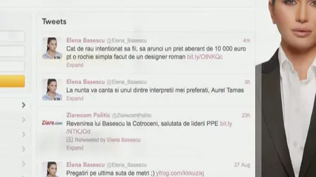 Elena Băsescu scrie pe Twitter despre rochia ei de mireasă