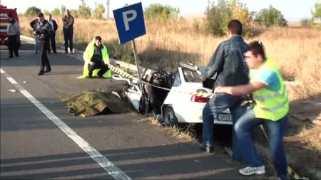 ACCIDENT GRAV în Giurgiu: Trei poliţişti au murit, iar altul a fost rănit VIDEO