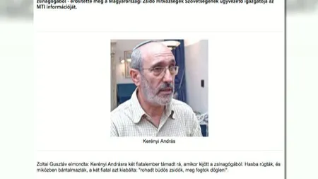 Un reprezentant al comunităţii evreieşti a fost agresat la Budapesta