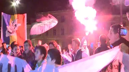 Protest al suporterilor echipei de fotbal Voinţa Sibiu. Vezi motivul de supărare VIDEO