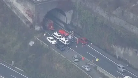 Cel puţin cinci morţi după prăbuşirea unui tunel rutier în Japonia VIDEO