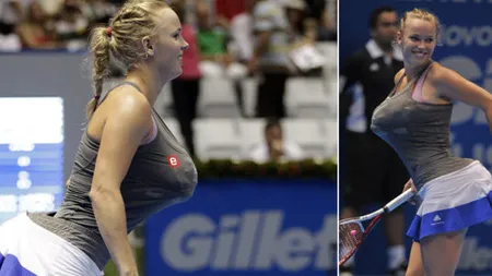 Fundul şi sânii Serenei Williams stârnesc râsul. Caroline Wozniacki a imitat-o pe americancă VIDEO