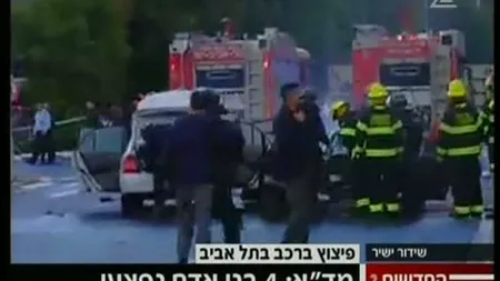 Explozie la Tel Aviv: O maşină capcană a sărit în aer în apropierea Ministerului Apărării