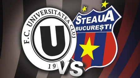 Universitatea Cluj - Steaua, scor 0-1, în Liga I