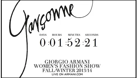 Armani transmite prezentarea de modă de la Milano pe un blog românesc
