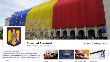 Guvernul României şi-a făcut pagină oficială de Facebook