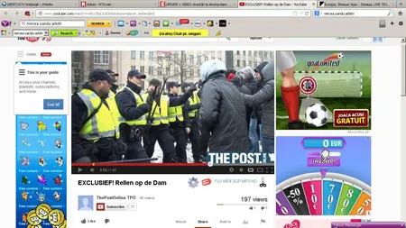 INCIDENTE între fanii Stelei şi poliţia olandeză, la Amsterdam. Patru români au fost arestaţi VIDEO