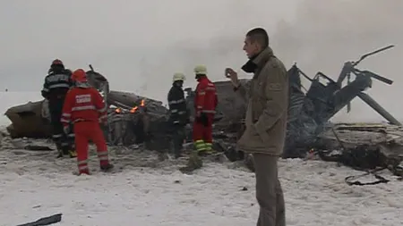 Ceremonie de comemorare pentru militarii morţi în accidentul aviatic de la Bacău VIDEO