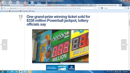 NOROC CHIOR: Un american a câştigat 338 de milioane de dolari la loto