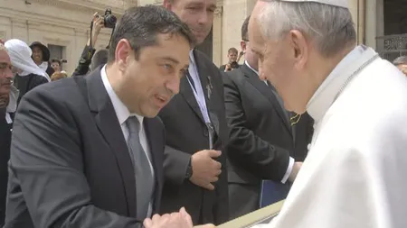 Cristian David s-a întâlnit la Vatican cu Papa Francisc VIDEO