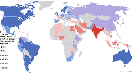 Cele mai rasiste ţări din lume. Vezi şi care este cea mai tolerantă