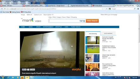 Noapte în plină zi în Arabia Saudită:O furtună de nisip a întunecat cerul şi a acoperit Riadul VIDEO