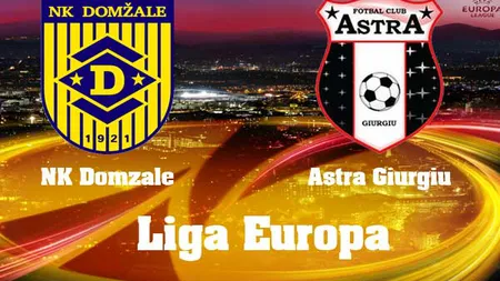 Astra Giurgiu a învins cu scorul de 1-0 echipa NK Domzale, în prima manşă a Ligii Europa