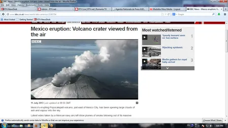 Cel mai mare vulcan din Mexic, în 