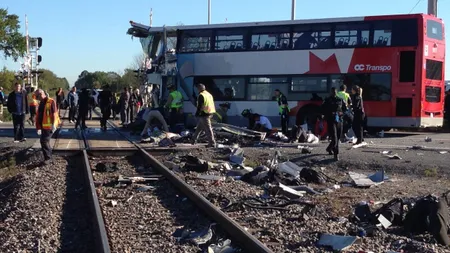Cel puţin cinci morţi la Ottawa, într-un accident între un tren şi un autobuz