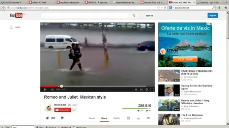 Romeo şi Julieta, varianta mexicană. Îşi plimbă iubita prin apă, dar finalul e delirant VIDEO